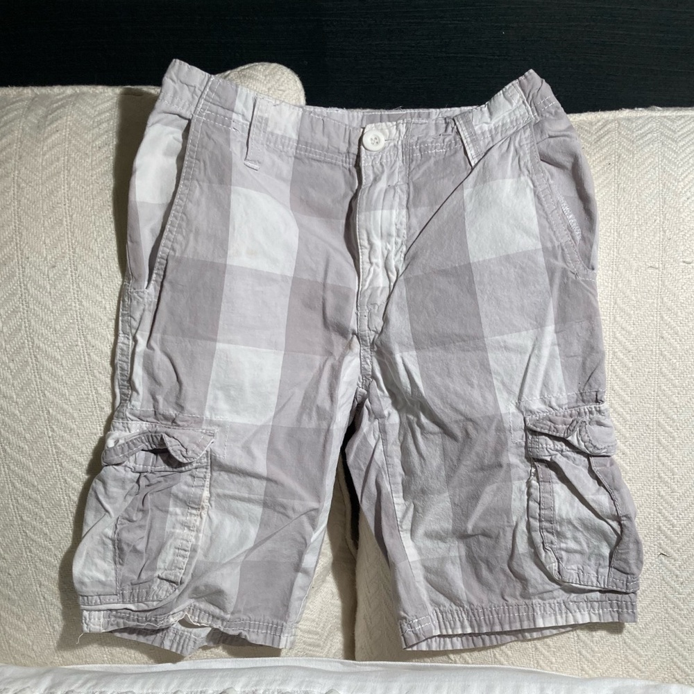 Cotton plaid lightweight shorts